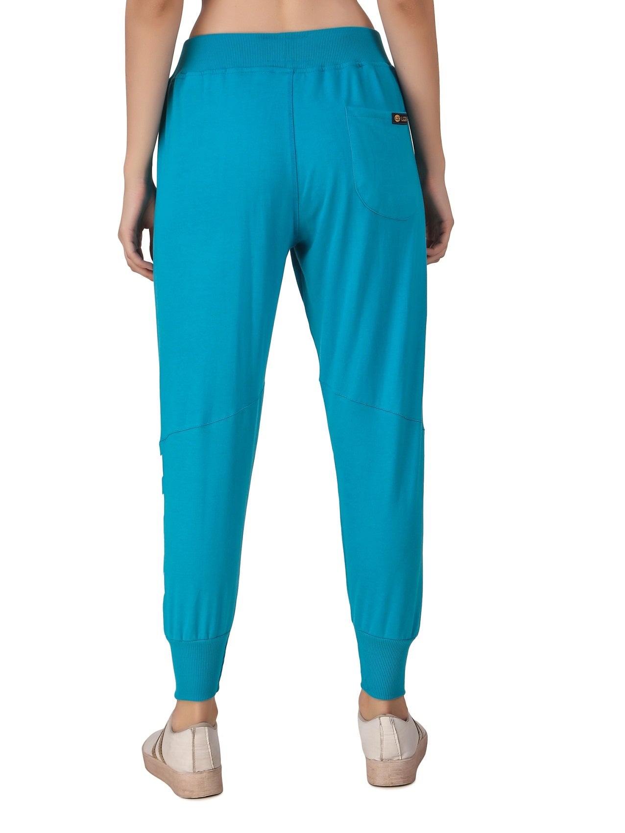 Women's Cotton Slim Fit Joggers Track Pants with 2 Zippered Pockets