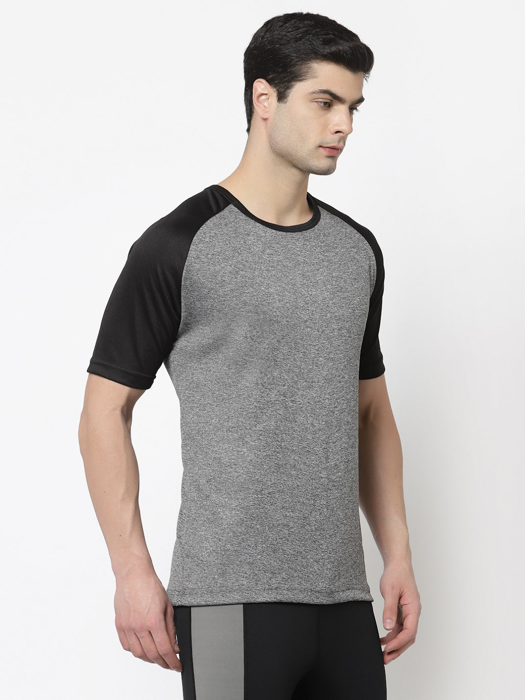 UZARUS Men's Gym Sports Half Sleeves Regular Fit T-Shirt
