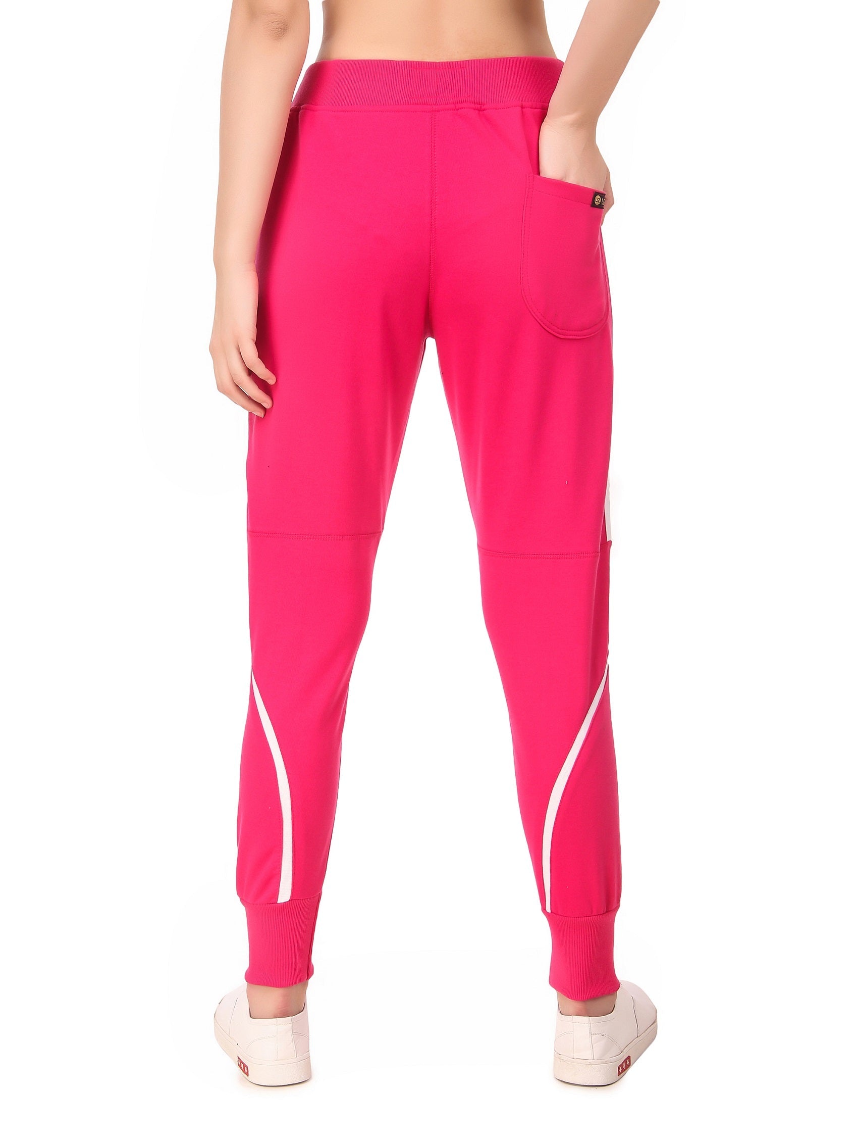 Women's Cotton Slim Fit Joggers Track Pants with 2 Zippered Pockets