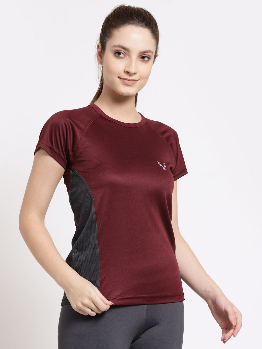 UZARUS Women's Dry Fit Workout Top Sports Gym T-Shirt