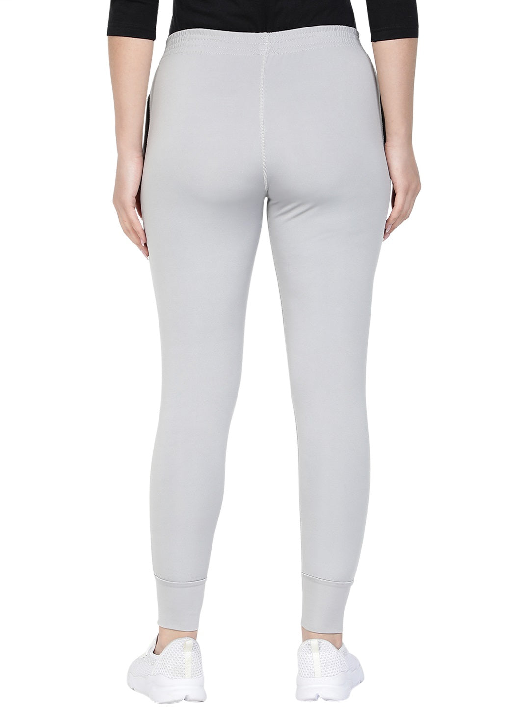 Women's Stretchable Lycra Joggers Track Pants with 2 Zippered Pockets for Gym, Yoga, Workout and Casual Wear