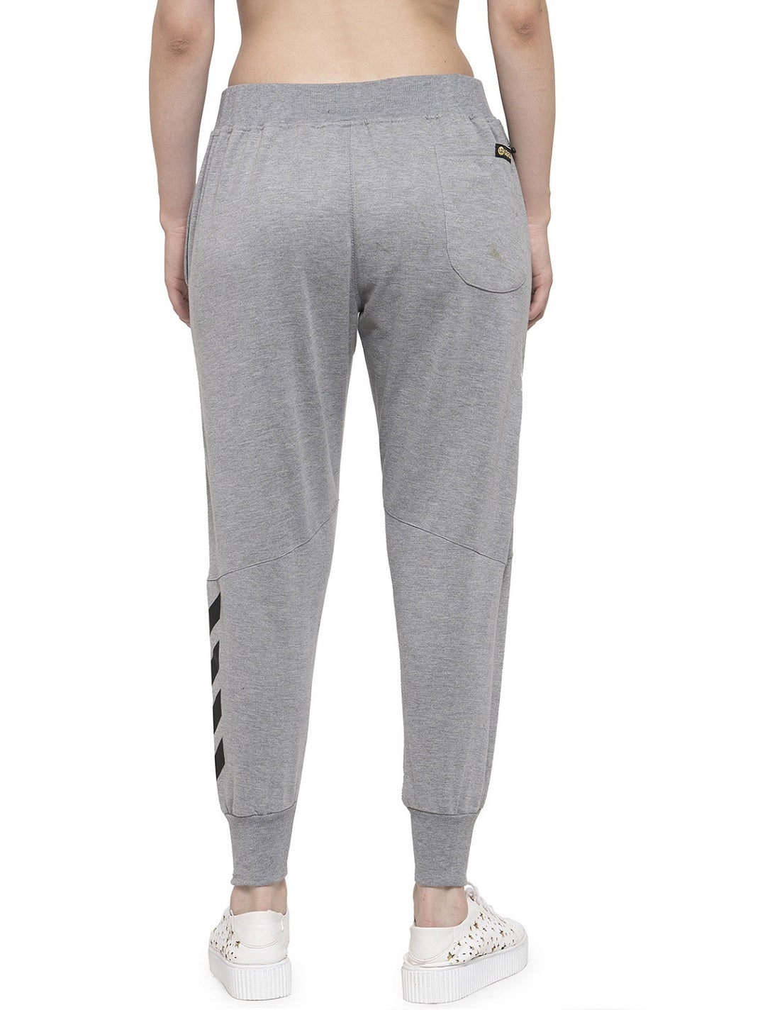 Women's Cotton Slim Fit Joggers Track Pants with 2 Zippered Pockets