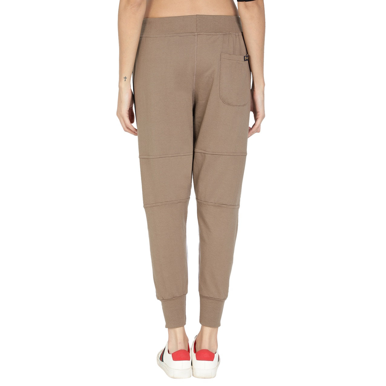 Women's Cotton Slim Fit Joggers Track Pants with 2 Zippered Pockets