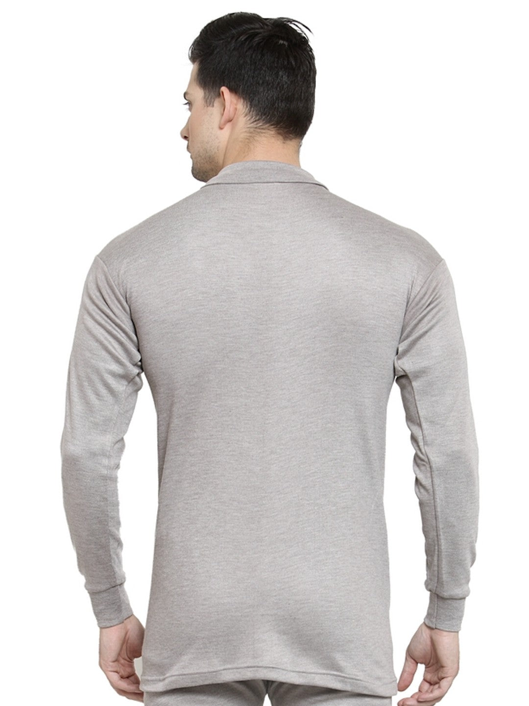MEN'S SOLID HIGH NECK THERMAL WEAR TOP