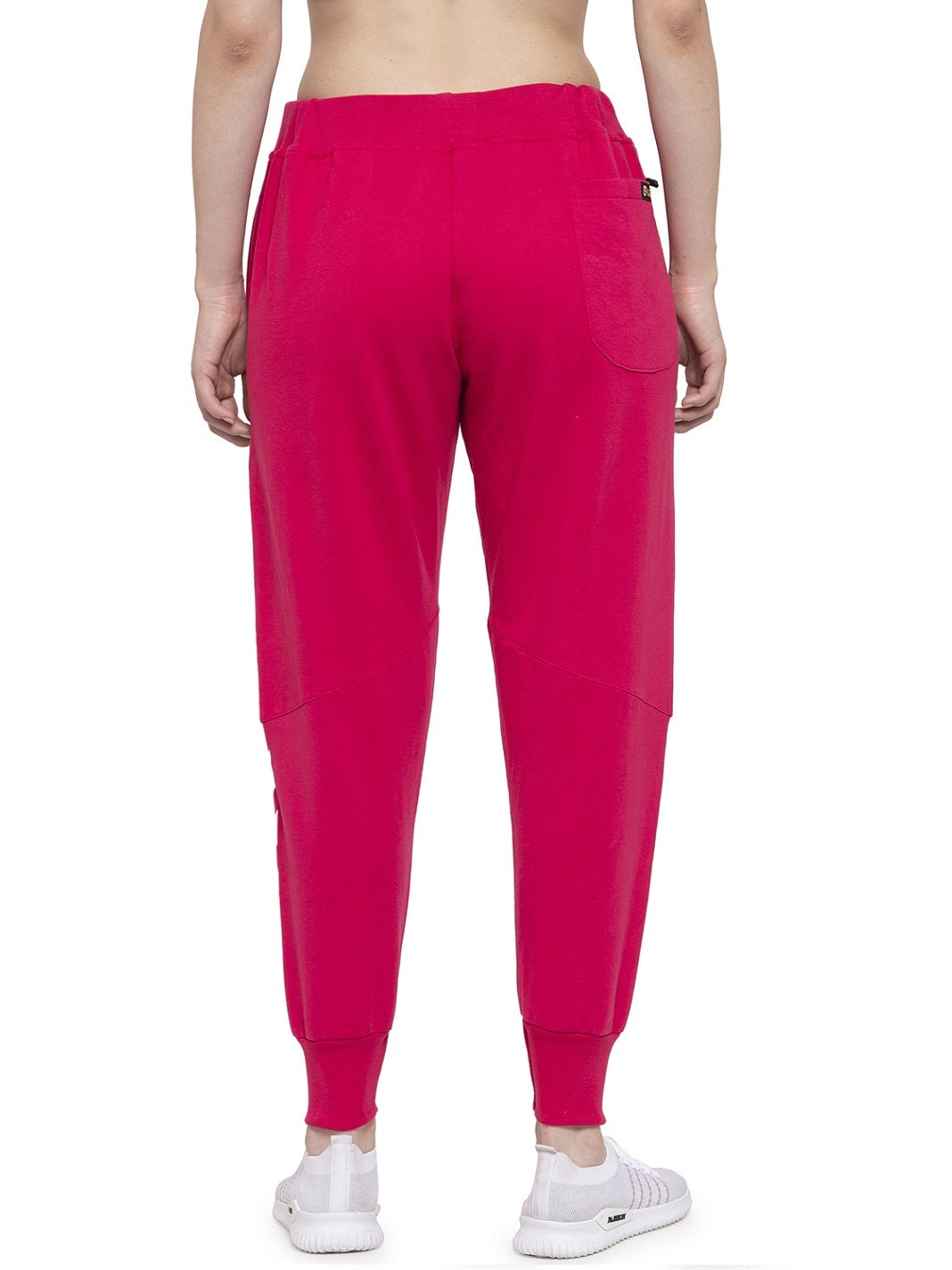 Women's Cotton Slim Fit Joggers Track Pants with 2 Zippered Pockets