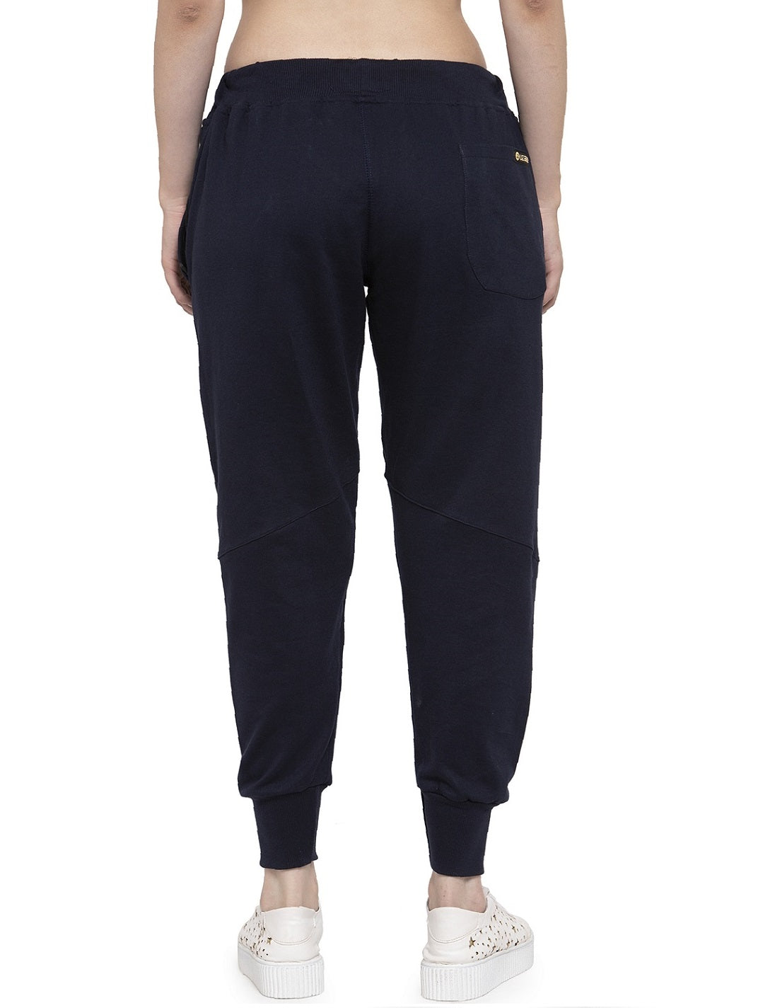 Women's Cotton Slim Fit Joggers Track Pants with 2 Zippered Pockets