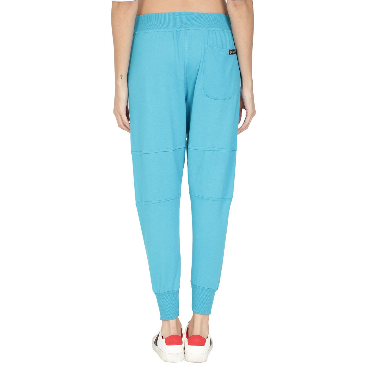 Women's Cotton Slim Fit Joggers Track Pants with 2 Zippered Pockets