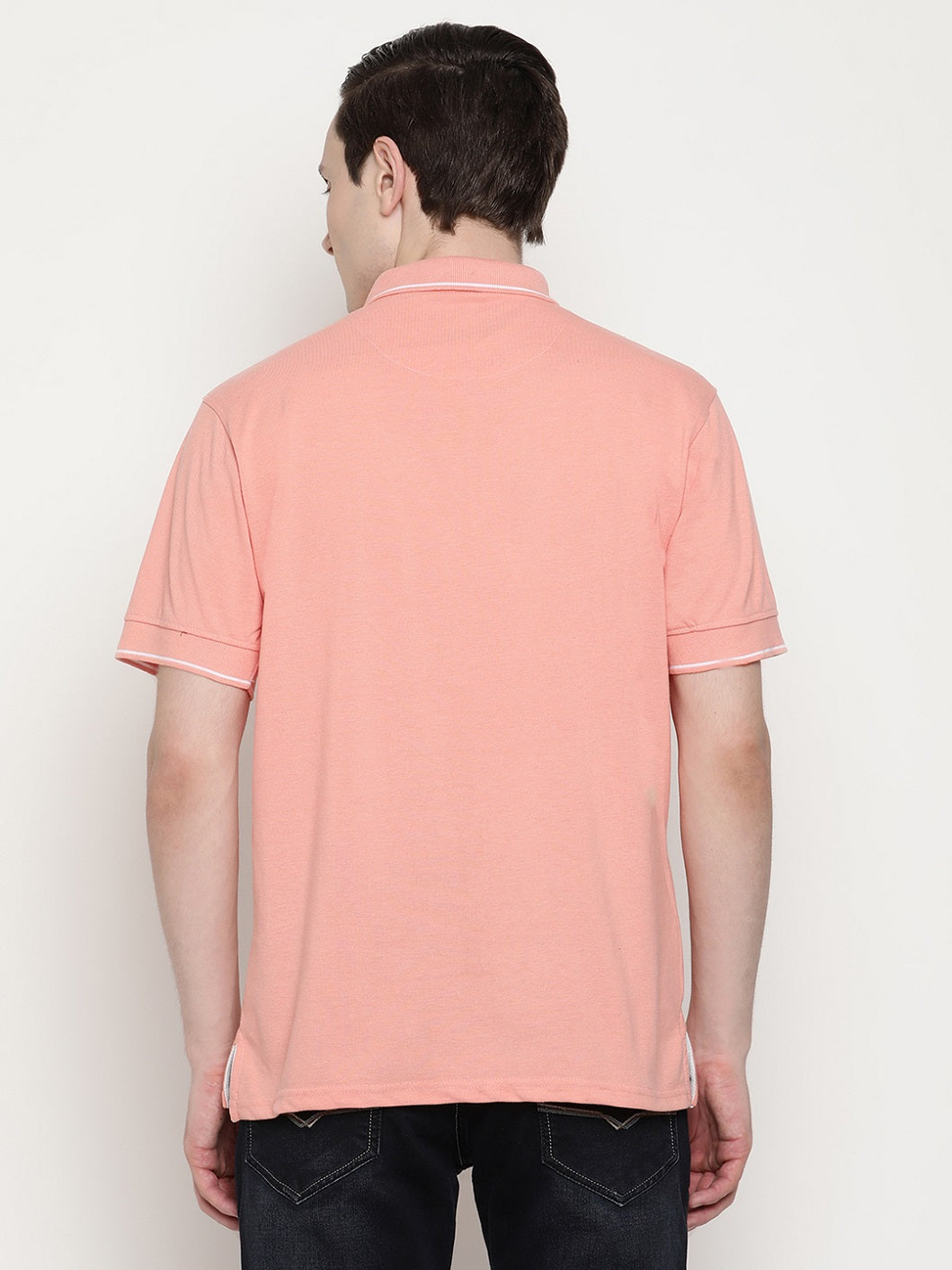 Men's Solid Cotton Regular Fit Polo T-Shirt