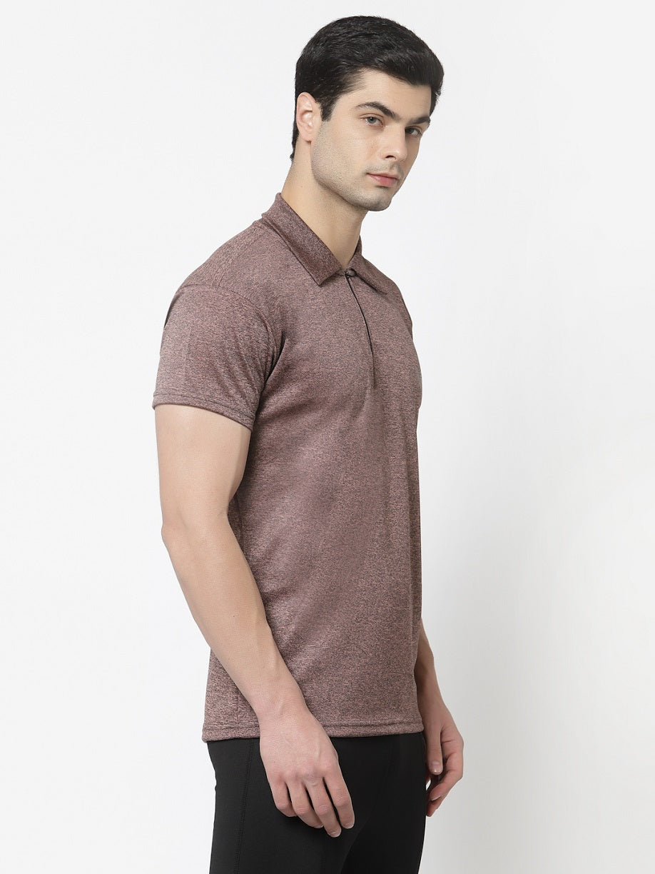 UZARUS Men's Dry Fit Sports Gym Polo T-Shirt