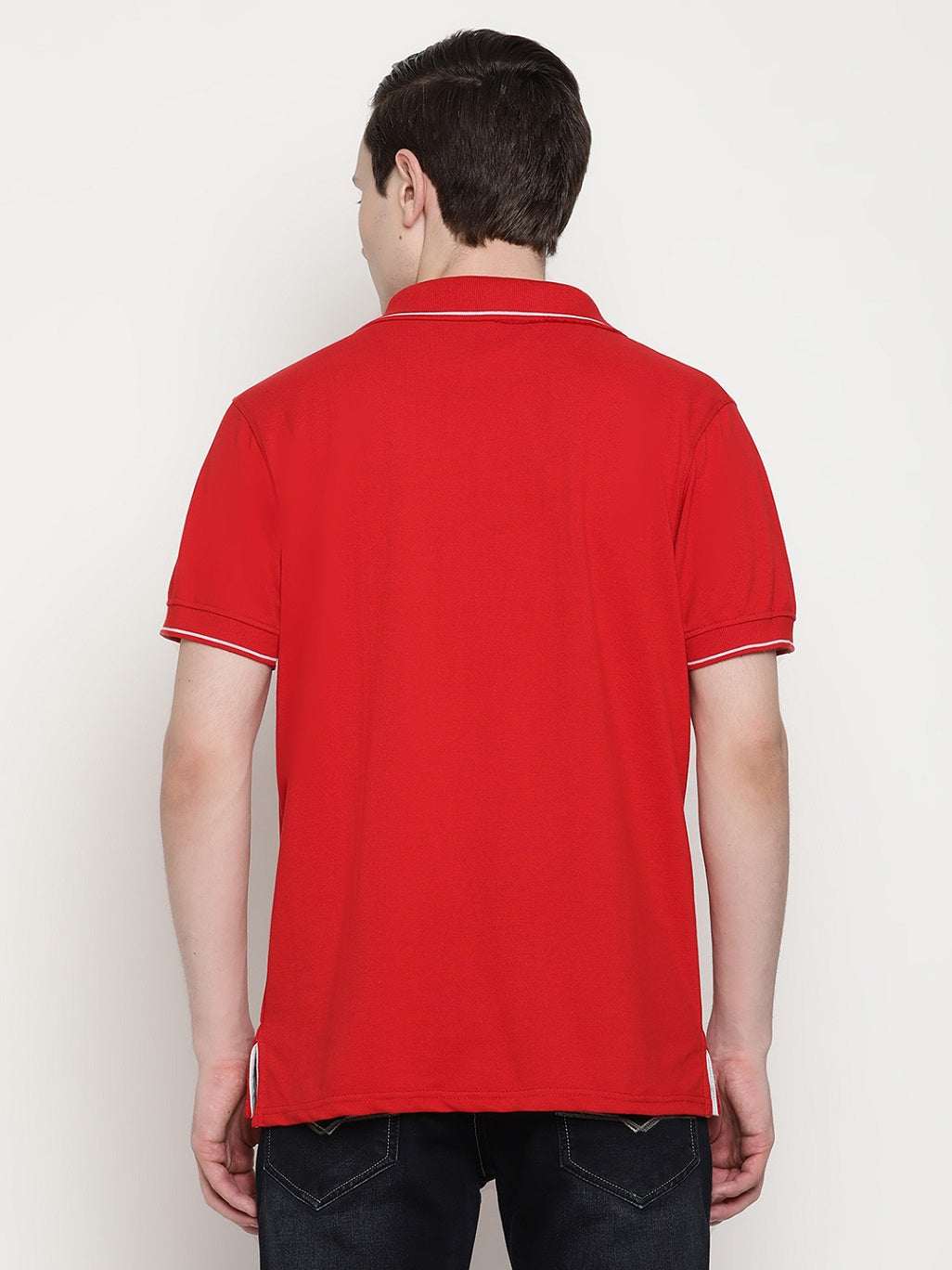 Men's Solid Cotton Regular Fit Polo T-Shirt