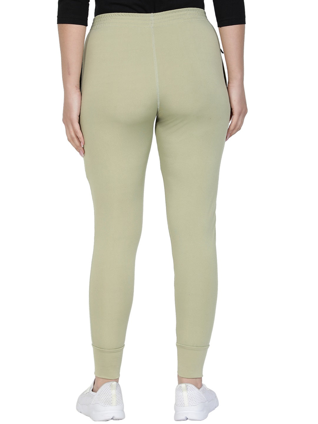 Women's Stretchable Lycra Joggers Track Pants with 2 Zippered Pockets for Gym, Yoga, Workout and Casual Wear