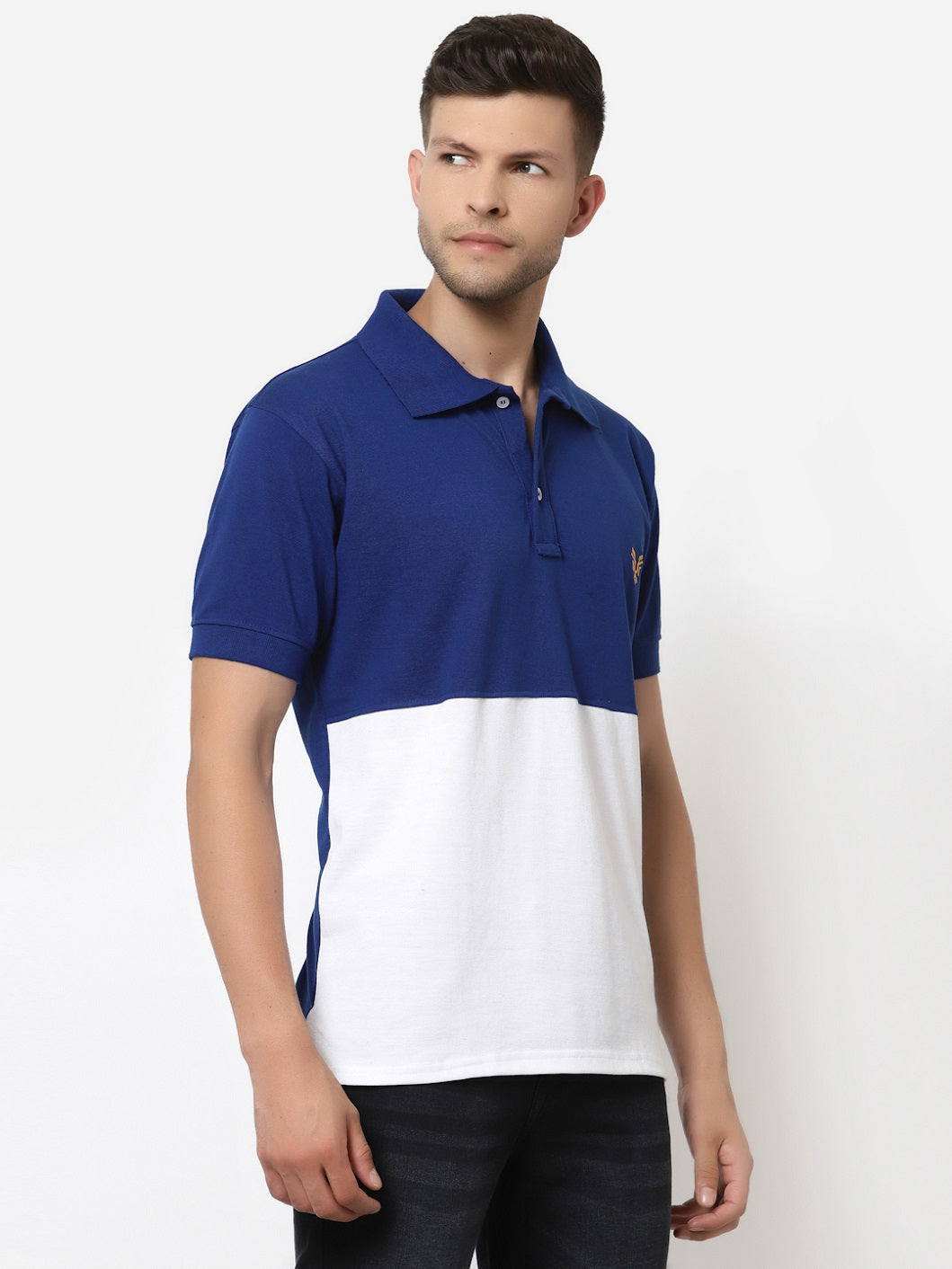 Men's Solid Cotton Regular Fit Polo T-Shirt