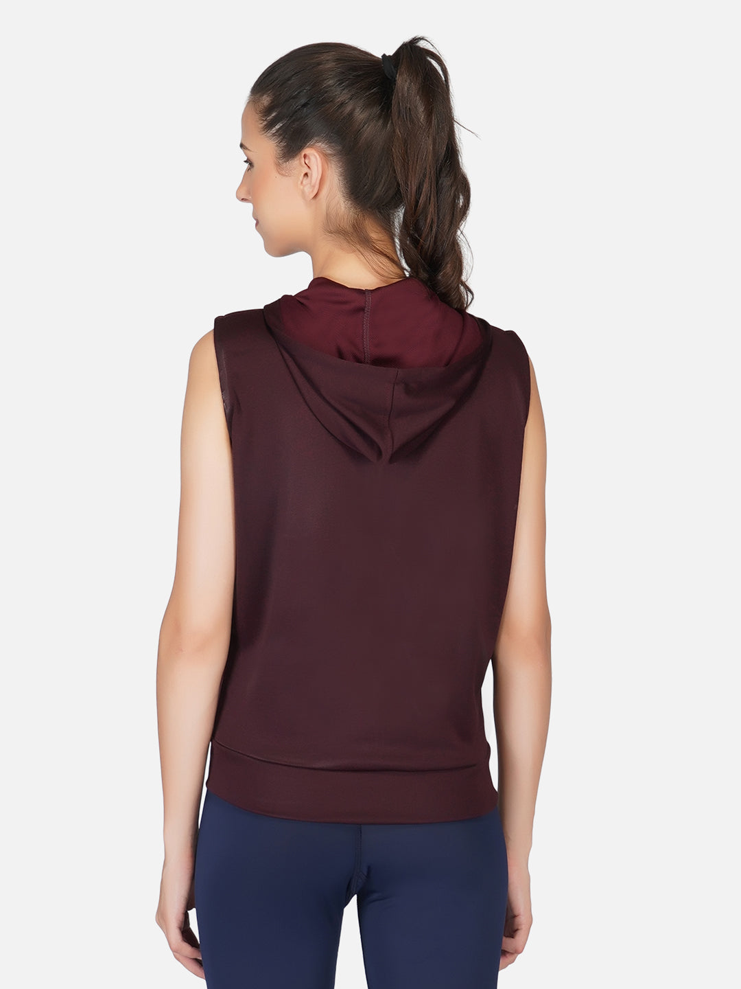 Uzarus Women's Sleeveless Hooded Training Sports Gym Jacket