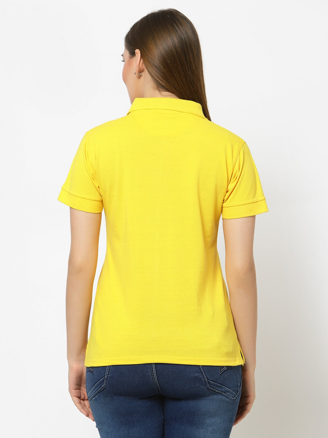 UZARUS Women's Cotton Polo Collar Neck T-Shirt Top