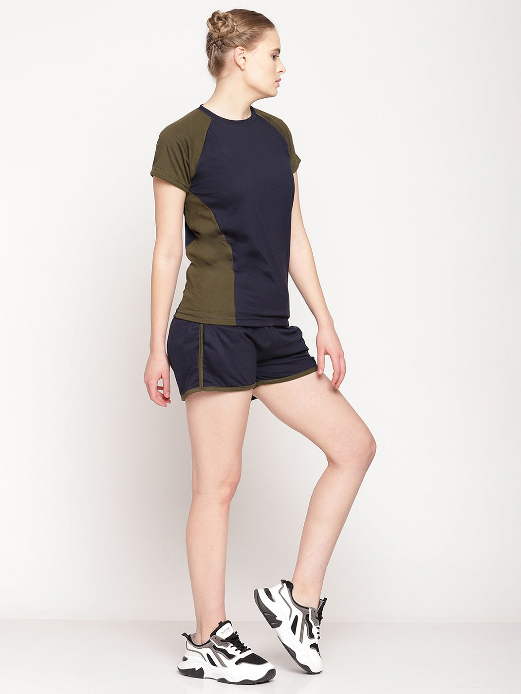 UZARUS Women's Cotton Set of Top and Shorts