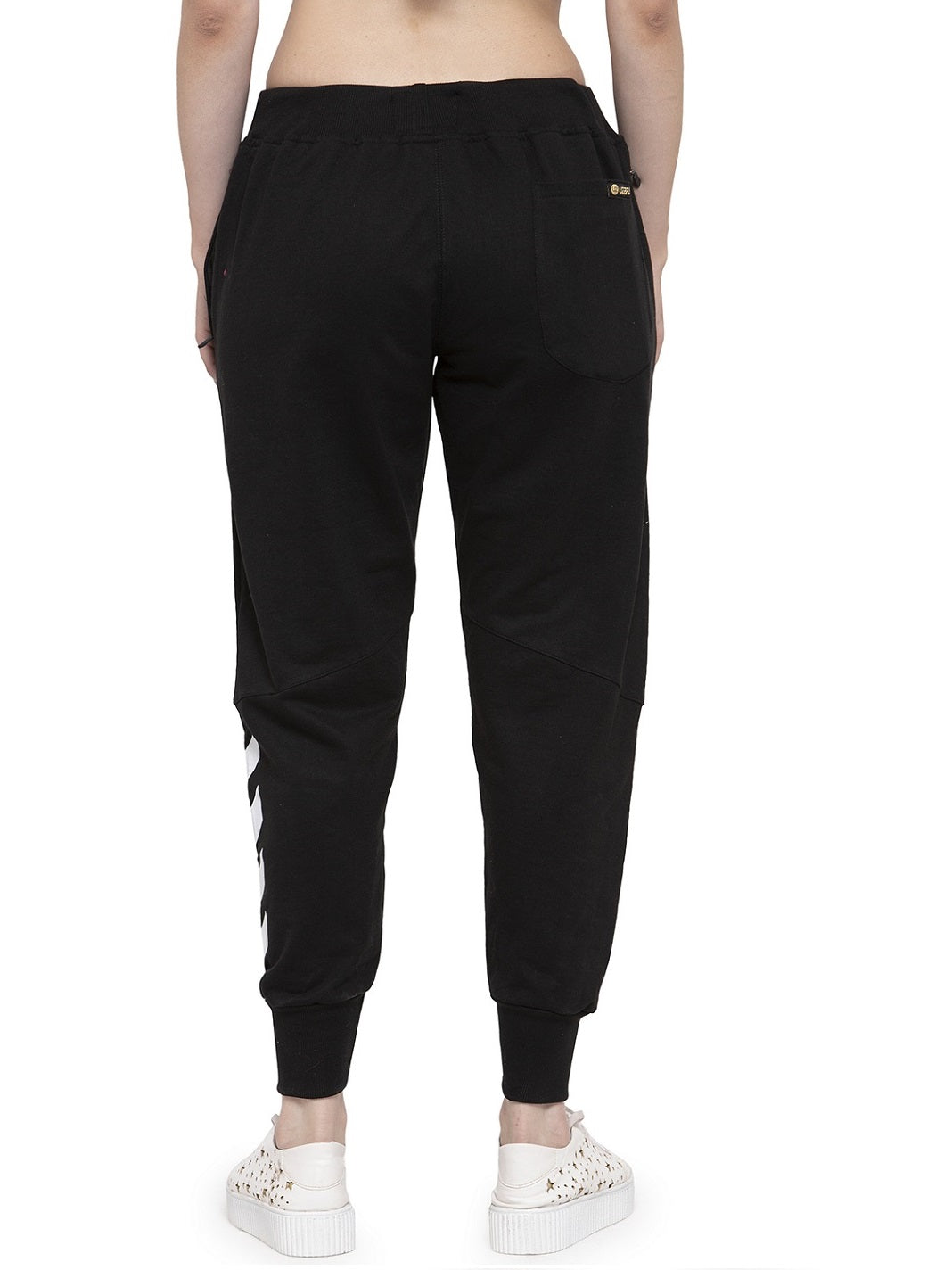 Women's Cotton Slim Fit Joggers Track Pants with 2 Zippered Pockets