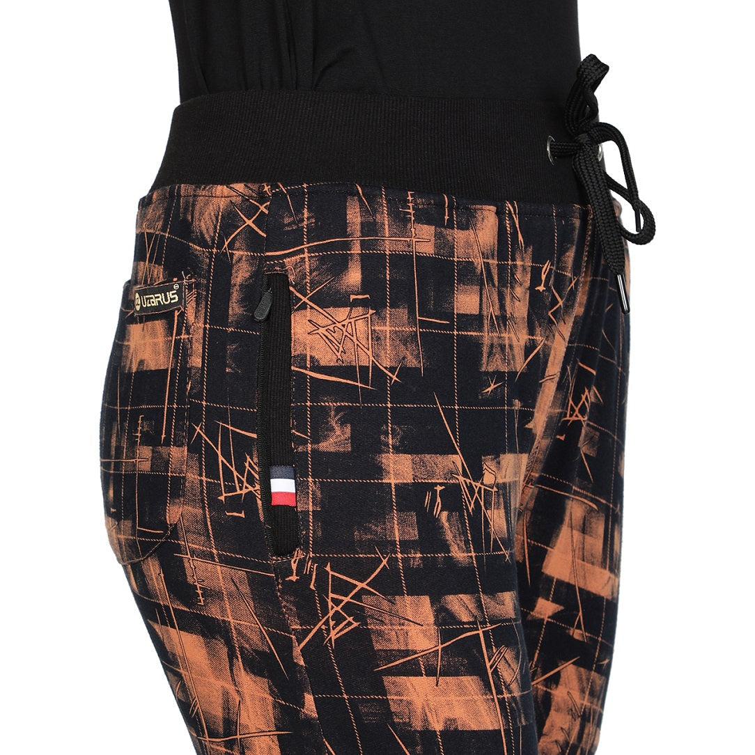 Women's Cotton Slim Fit Joggers Track Pants with 2 Zippered Pockets