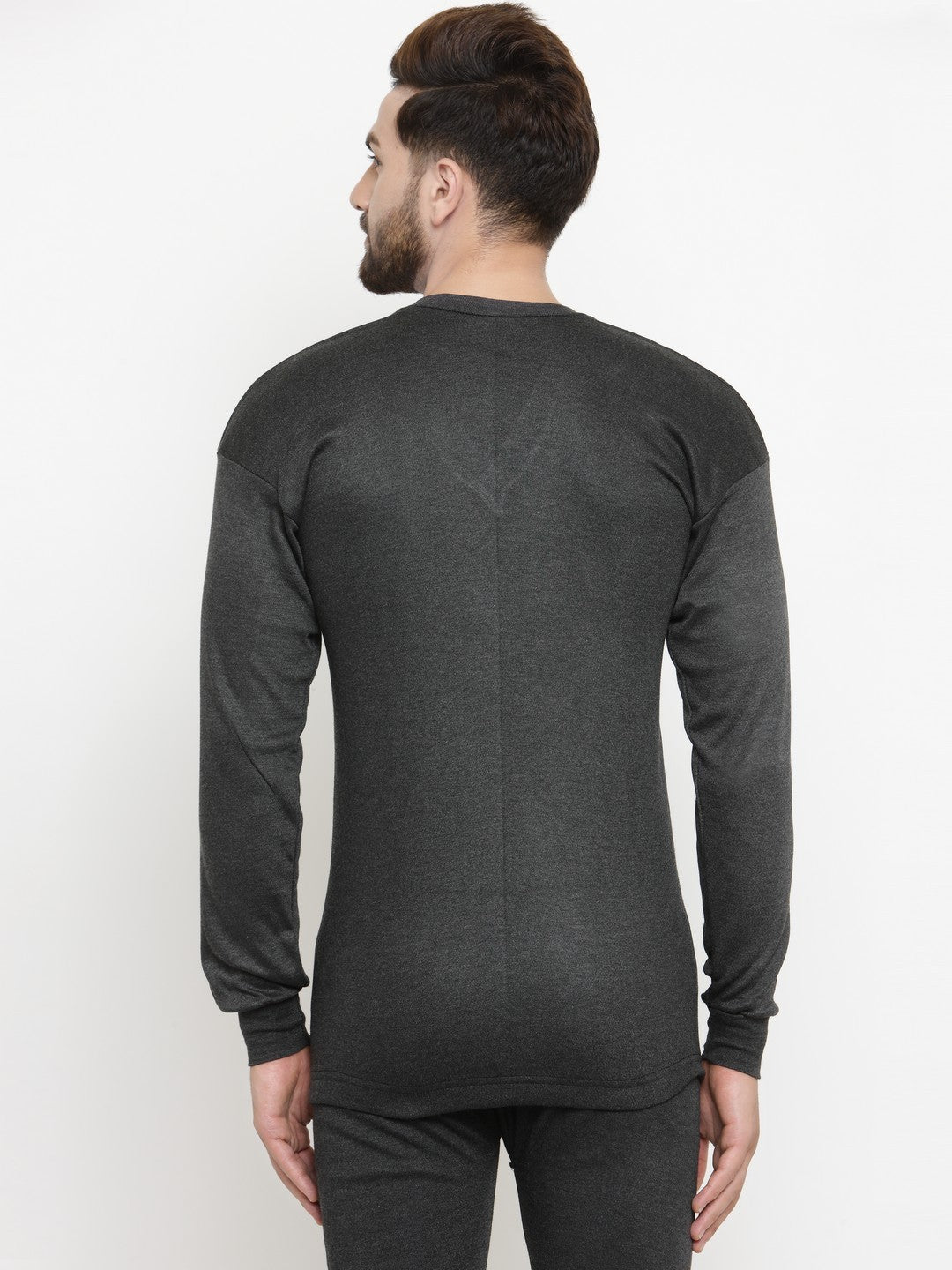 MEN'S SOLID V-NECK THERMAL TOP