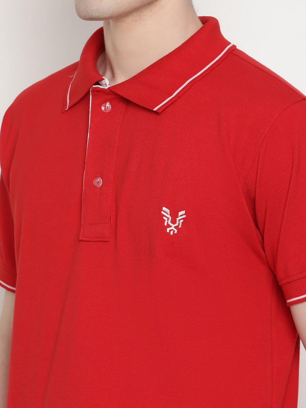Men's Solid Cotton Regular Fit Polo T-Shirt