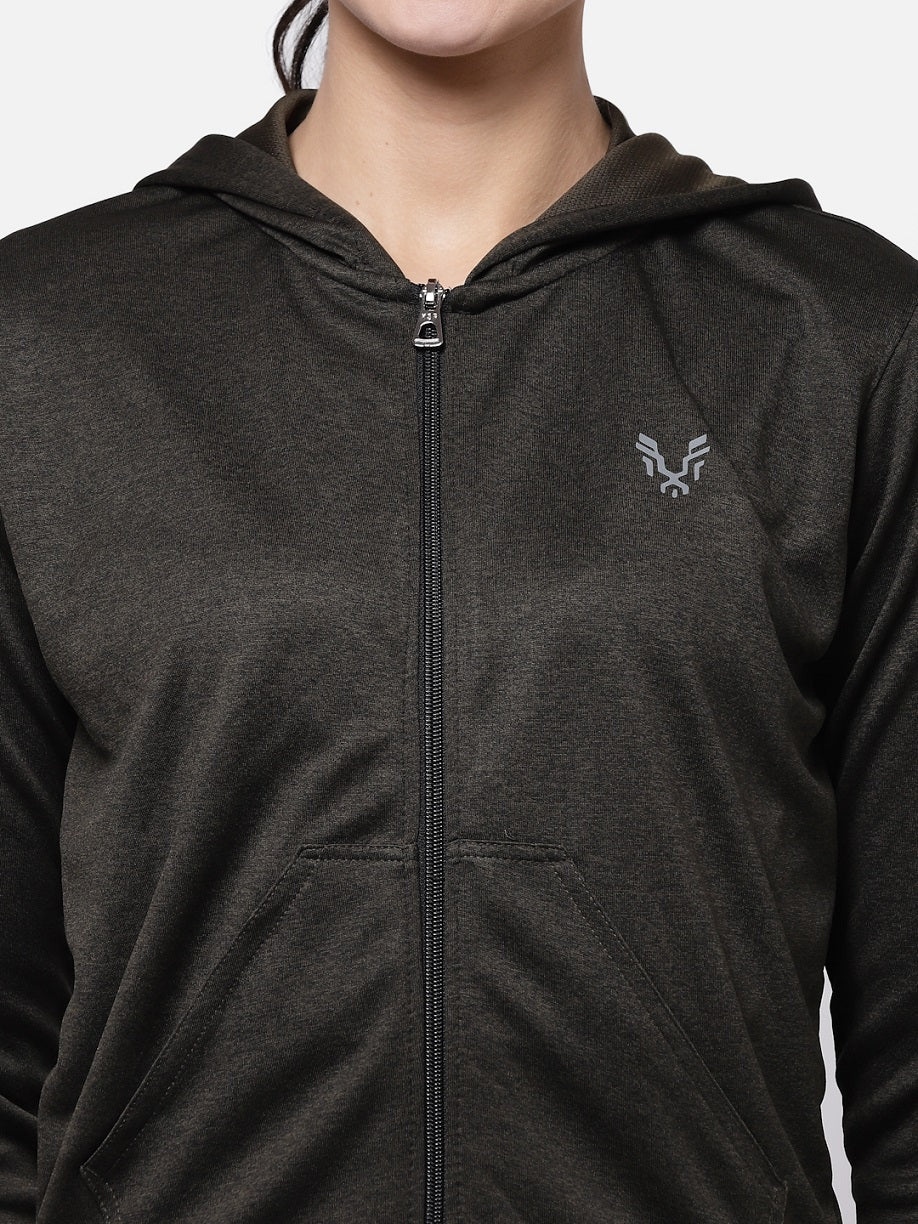Uzarus Women's Hooded Sports Gym Training Jacket