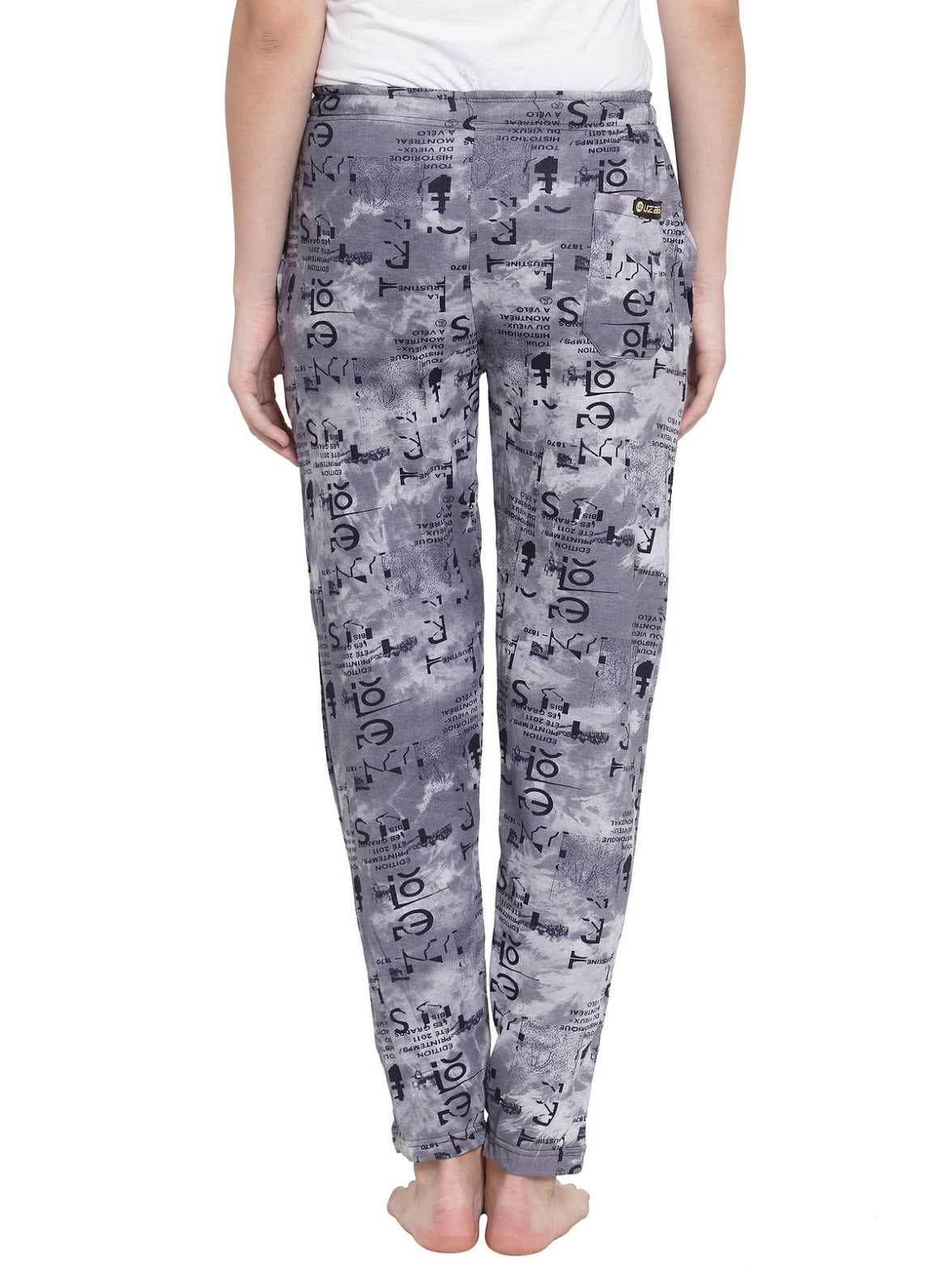 Uzarus Women's Cotton Track Pants With 2 Zippered Pockets