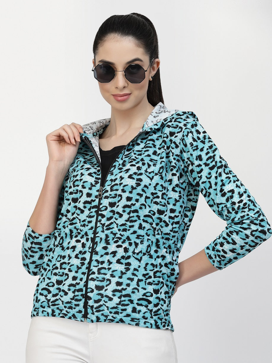 Uzarus Women's Hooded Sports Gym Training Jacket