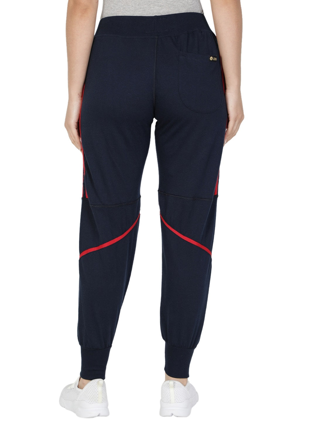 Women's Cotton Slim Fit Joggers Track Pants with 2 Zippered Pockets