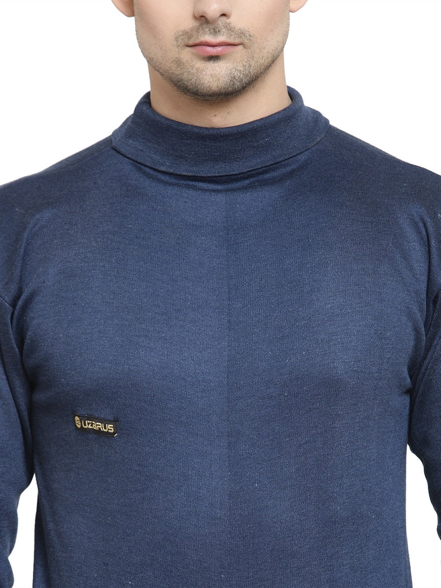 MEN'S SOLID HIGH NECK THERMAL WEAR TOP