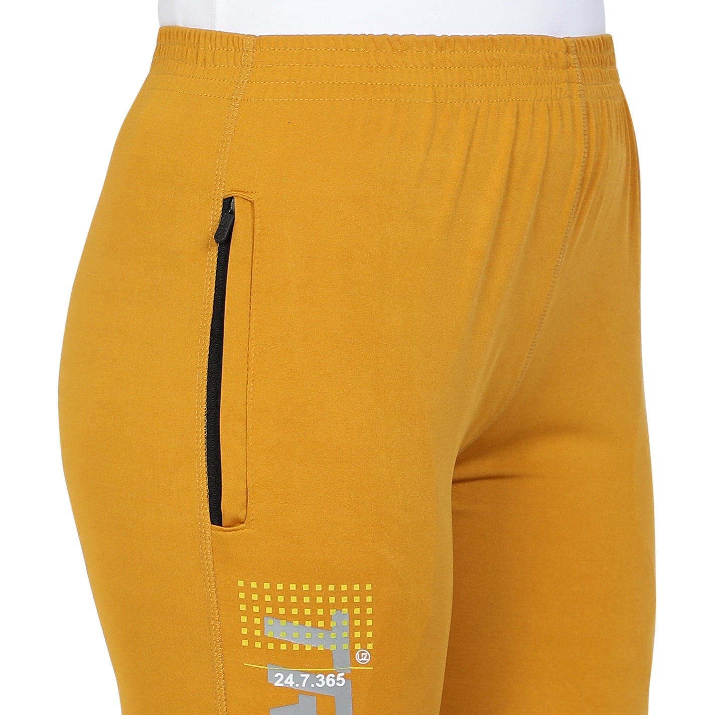 Women's Stretchable Lycra Joggers Track Pants with 2 Zippered Pockets for Gym, Yoga, Workout and Casual Wear