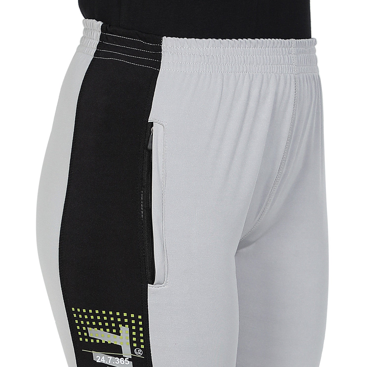 Women's Stretchable Lycra Joggers Track Pants with 2 Zippered Pockets for Gym, Yoga, Workout and Casual Wear