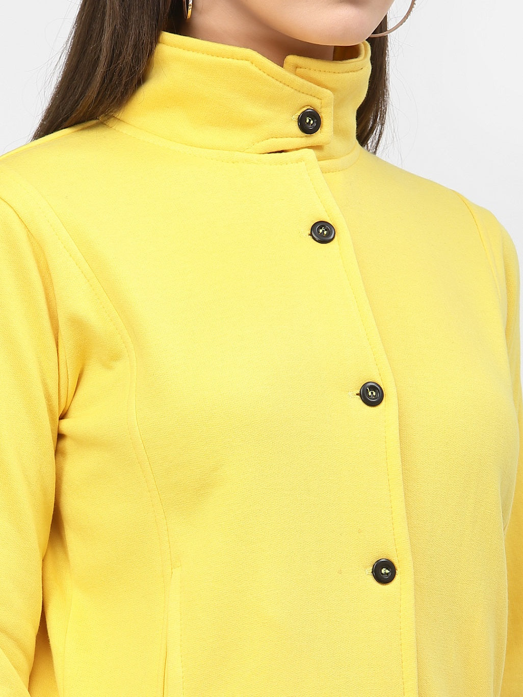 Women's Solid Cotton Tailored Full Sleeve Jacket