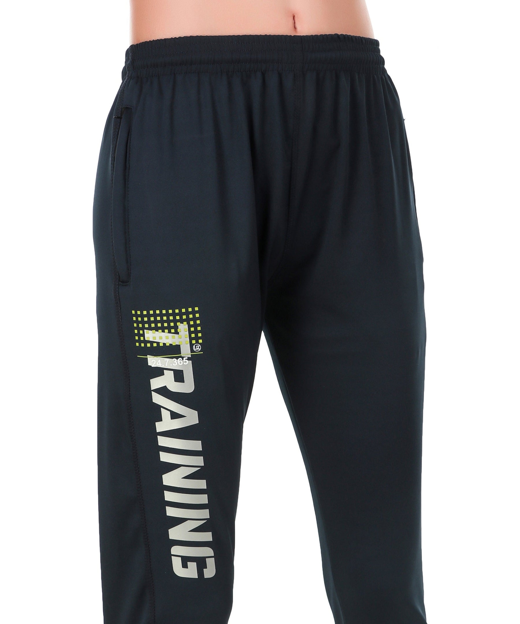 Women's Stretchable Lycra Joggers Track Pants with 2 Zippered Pockets for Gym, Yoga, Workout and Casual Wear