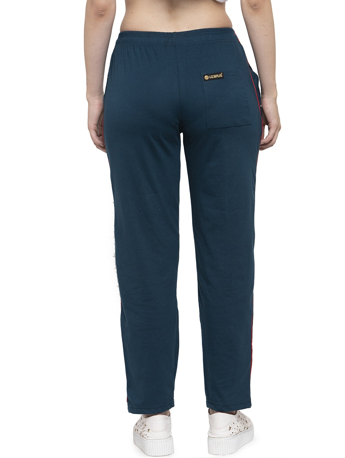 Uzarus Women's Cotton Track Pants With 2 Zippered Pockets