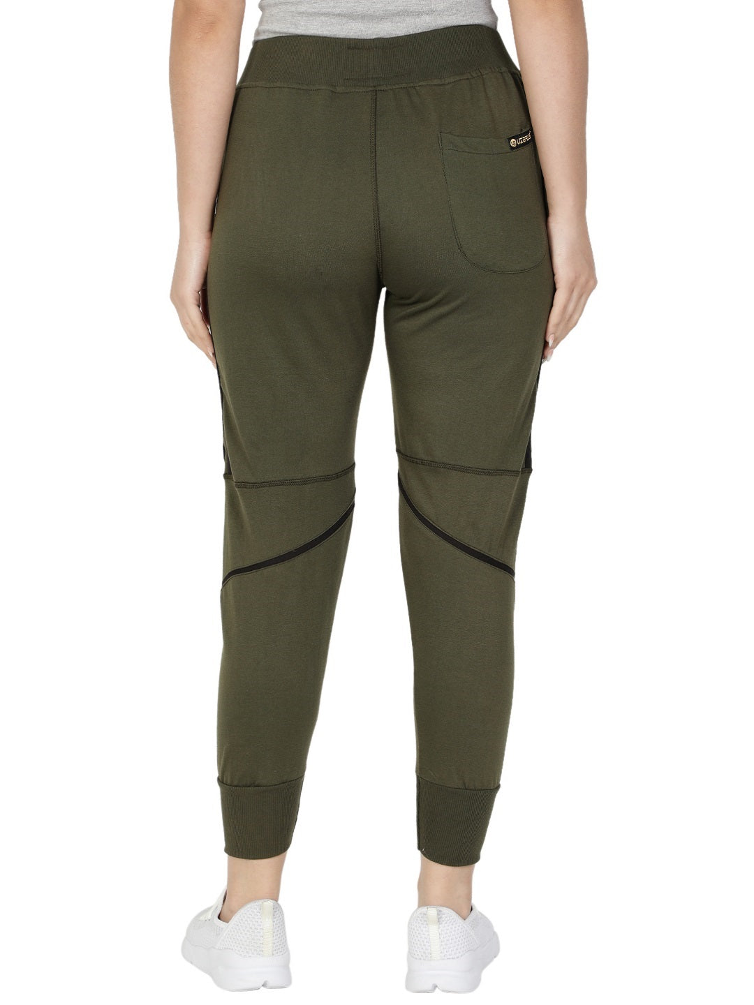 Women's Cotton Slim Fit Joggers Track Pants with 2 Zippered Pockets