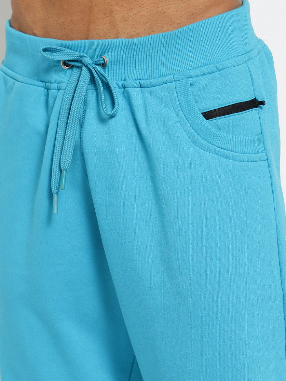 Men's Cotton Three Fourth Capri Shorts With Two Zippered Pockets