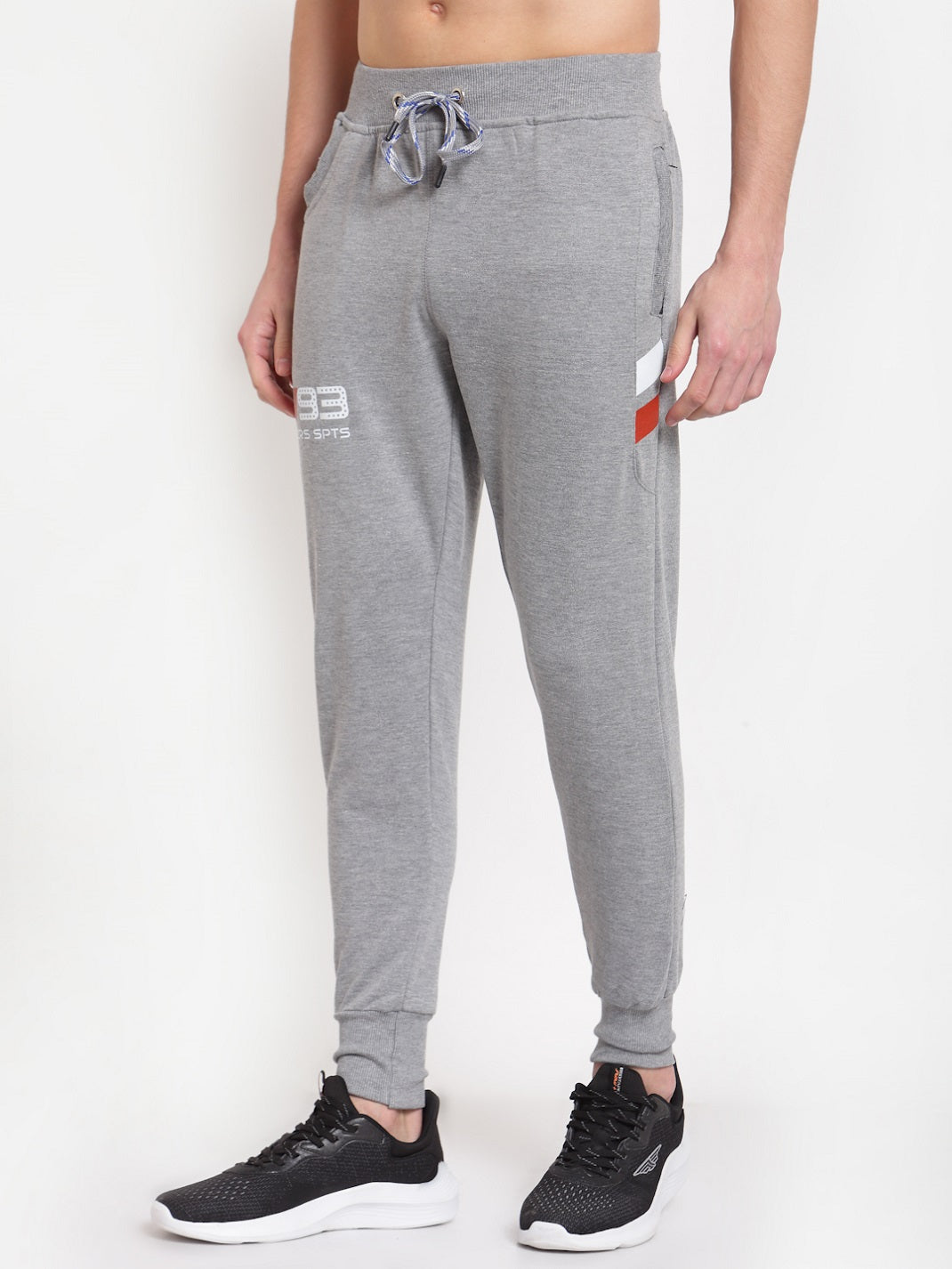 UZARUS Men's Cotton Joggers 2 Zippered Pockets