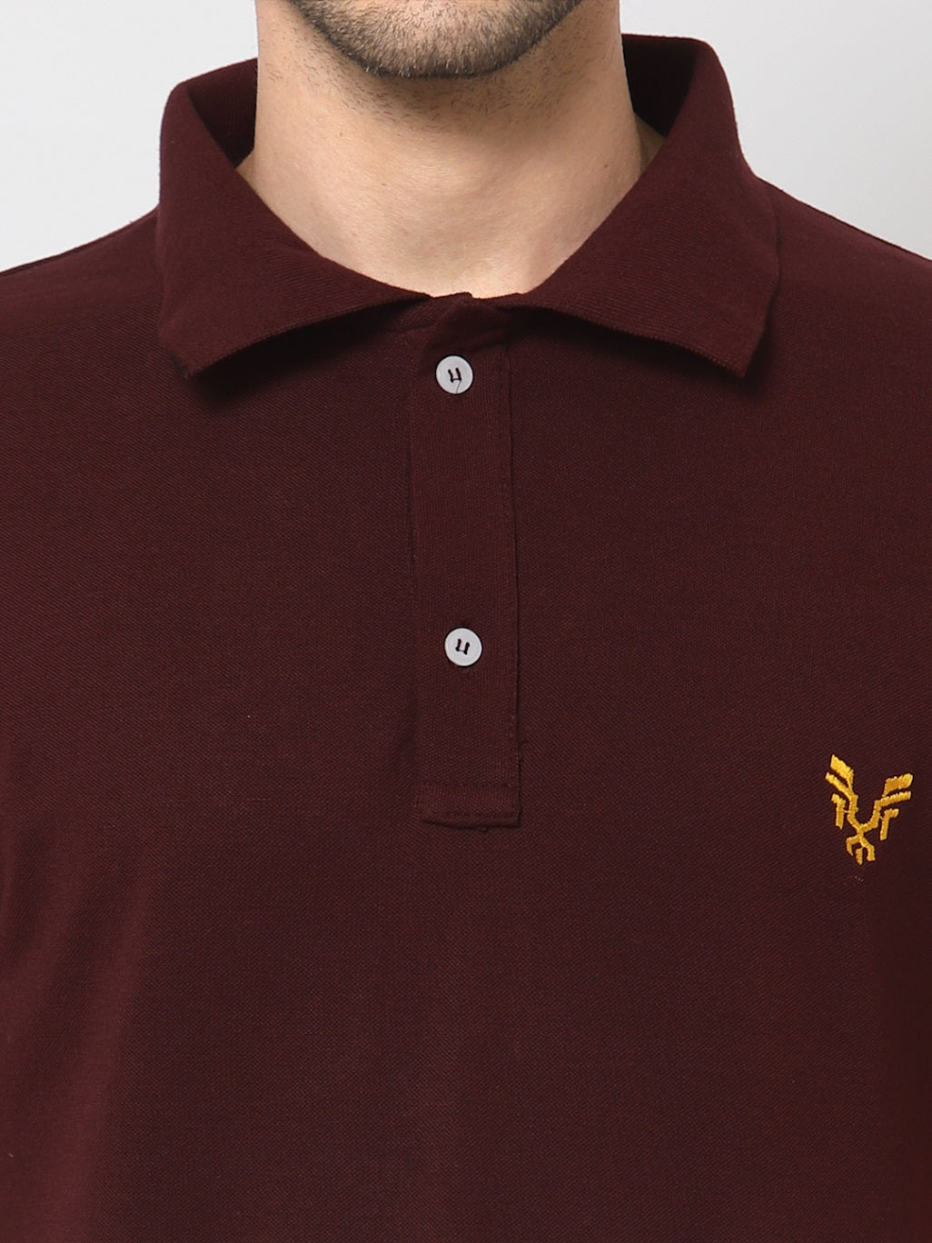Men's Solid Cotton Regular Fit Polo T-Shirt