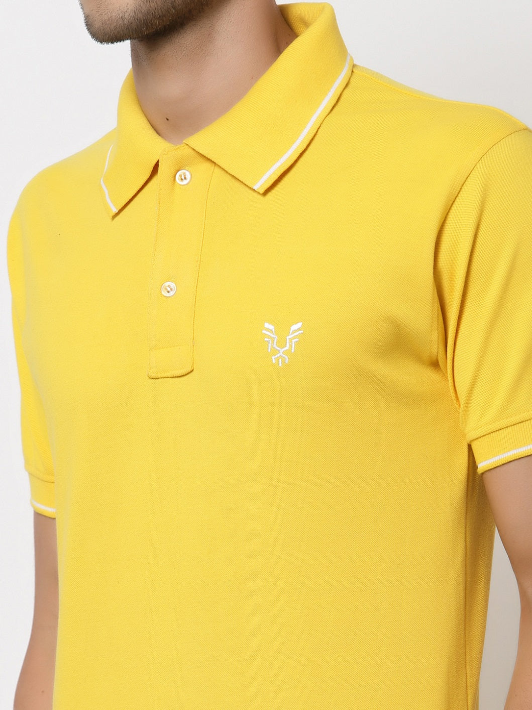 Men's Solid Cotton Regular Fit Polo T-Shirt