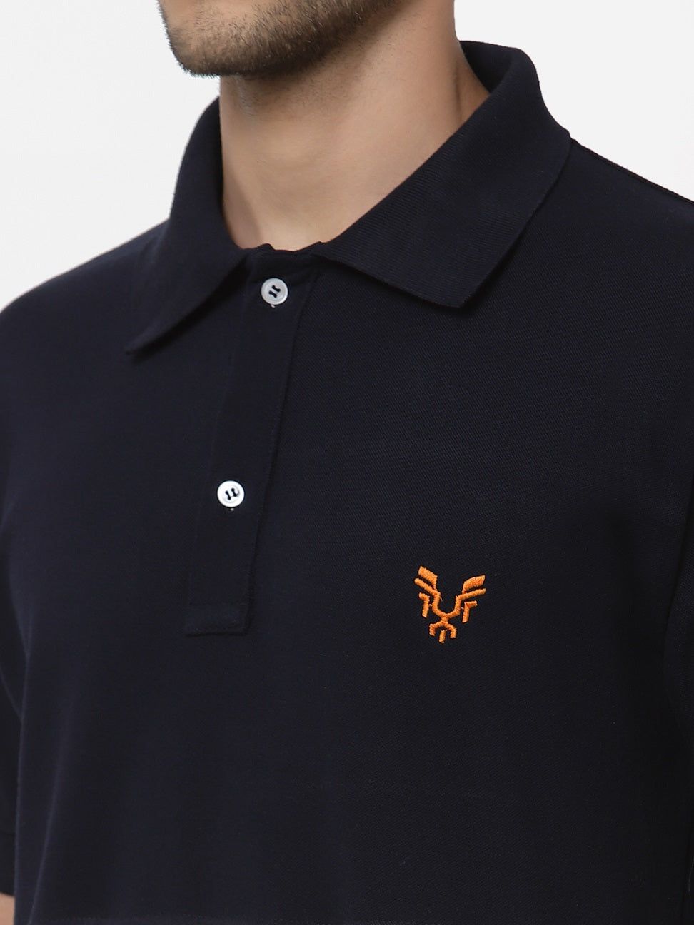 Men's Solid Cotton Regular Fit Polo T-Shirt