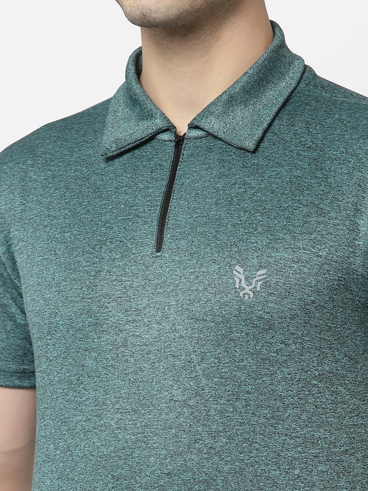 UZARUS Men's Dry Fit Sports Gym Polo T-Shirt