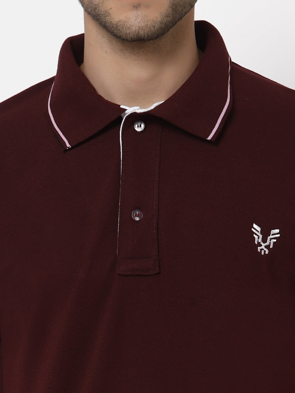 Men's Solid Cotton Regular Fit Polo T-Shirt