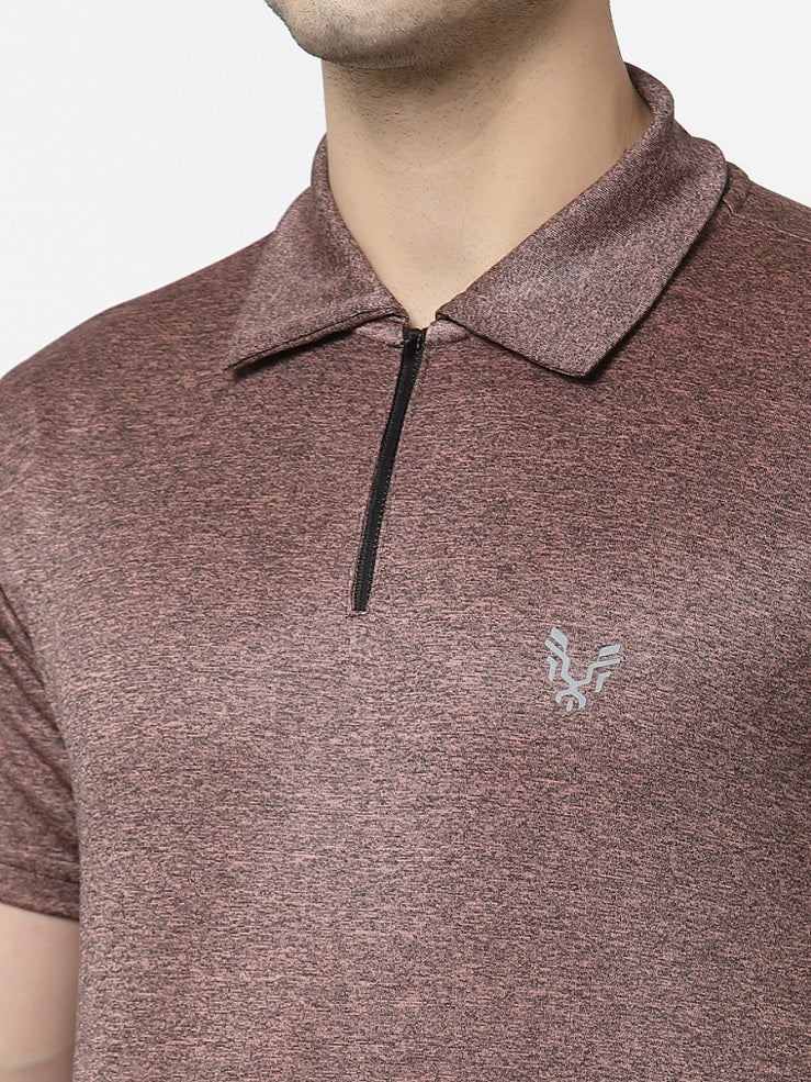 UZARUS Men's Dry Fit Sports Gym Polo T-Shirt
