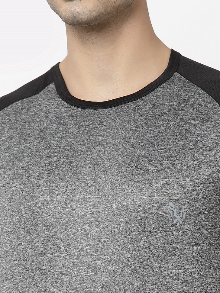 UZARUS Men's Gym Sports Half Sleeves Regular Fit T-Shirt