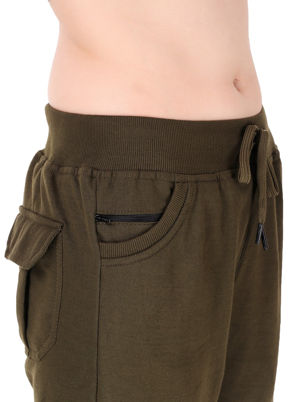 Women's Cargo Capri Shorts With 9 Zippered Pockets