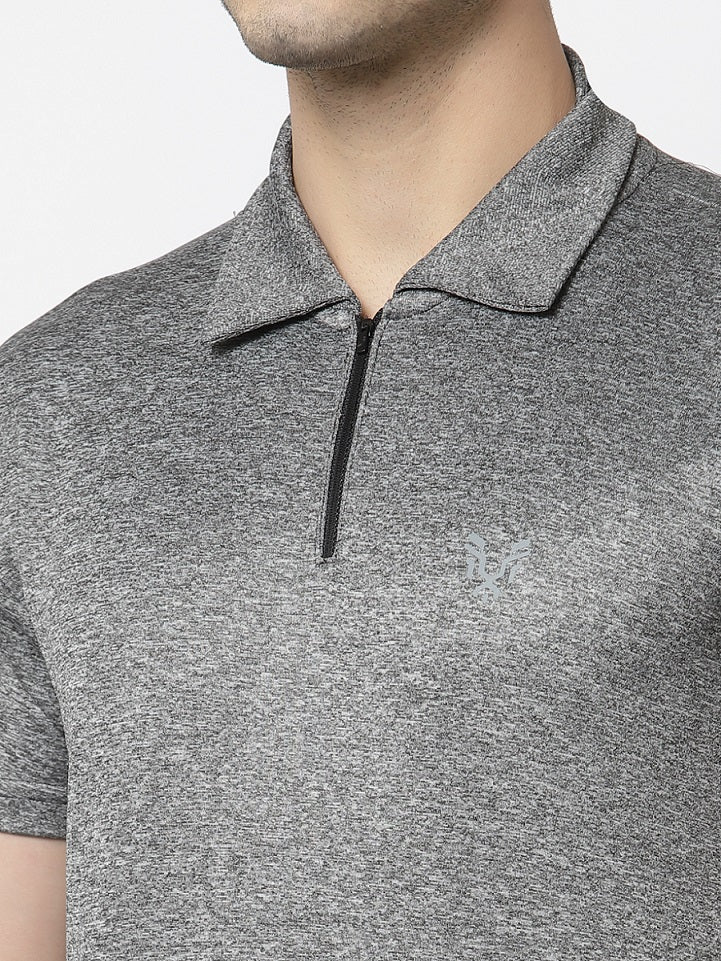 UZARUS Men's Dry Fit Sports Gym Polo T-Shirt