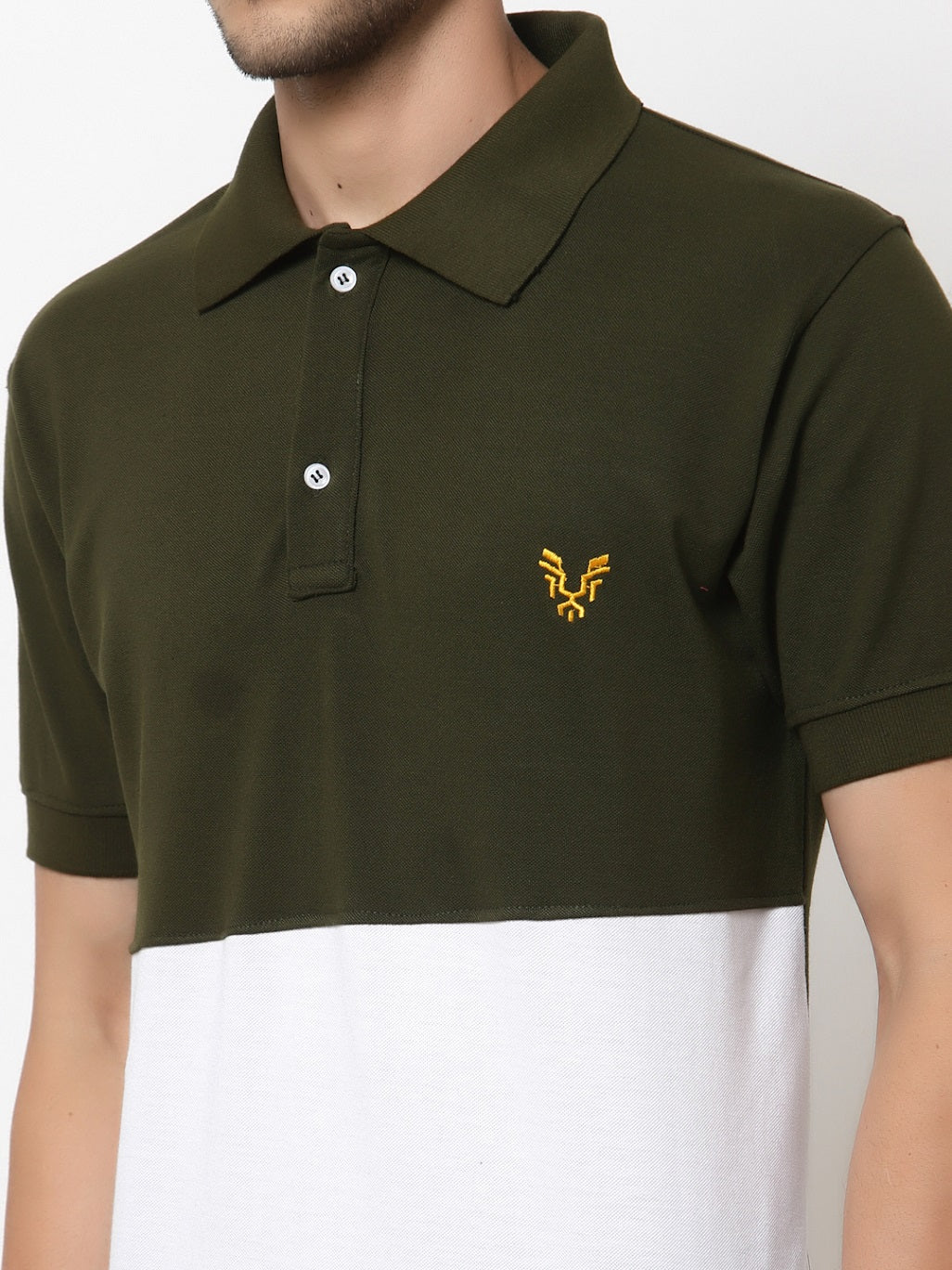 Men's Solid Cotton Regular Fit Polo T-Shirt