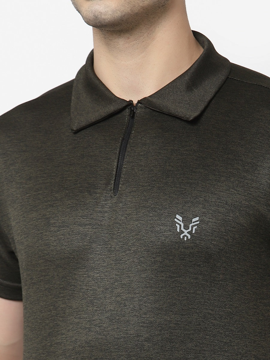 UZARUS Men's Dry Fit Sports Gym Polo T-Shirt