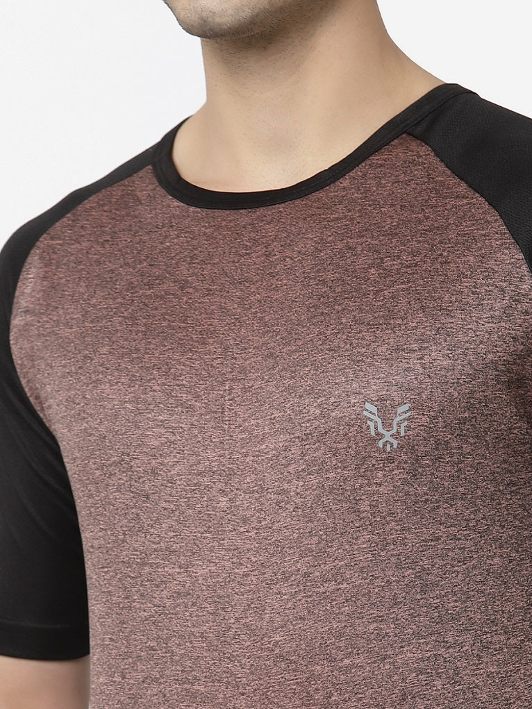 UZARUS Men's Gym Sports Half Sleeves Regular Fit T-Shirt