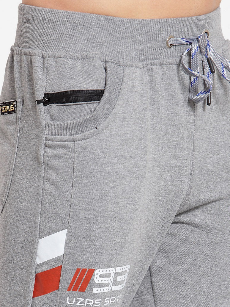 UZARUS Men's Cotton Joggers 2 Zippered Pockets