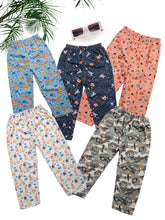 Uzarus Relaxed Pajama Pants with All Over Print for Boys and Girls (Bright Colors)(Regular Fit)(Pack of 5)